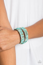 Load image into Gallery viewer, Crush to Conclusions Blue Leather Wrap Bracelet Paparazzi Accessories