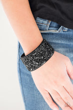 Load image into Gallery viewer, Crush Rush Black Leather Wrap Bracelet Paparazzi Accessories