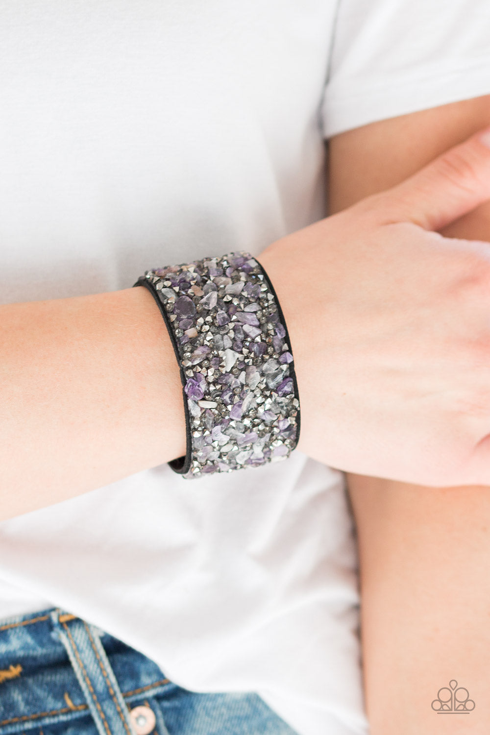 Crush Rush Purple Leather wrap Bracelet Paparazzi Accessories