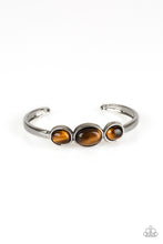 Load image into Gallery viewer, Roam Rules Brown Tiger&#39;s Eye Cuff Bracelet Paparazzi Accessories