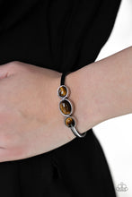 Load image into Gallery viewer, Roam Rules Brown Tiger&#39;s Eye Cuff Bracelet Paparazzi Accessories