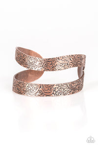 copper,cuff,floral,Garden Goddess Copper Cuff Bracelet