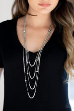 Load image into Gallery viewer, Open for Opulence Silver Necklace Paparazzi Accessories