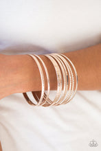 Load image into Gallery viewer, Am I Bright? Rose Gold Bangle Bracelet Paparazzi Accessories