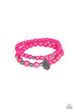 Load image into Gallery viewer, Desert Dove Pink Stone Bracelet Paparazzi Accessories
