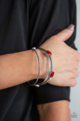 City Slicker Sleek Red Bangle Bracelet Paparazzi Accessories