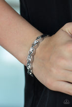 Load image into Gallery viewer, Infinite Sparkle Silver Hinge Bracelet Paparazzi Accessories