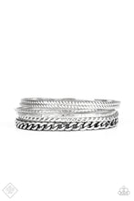Load image into Gallery viewer, Mayan Mix Silver Bangle Bracelet Paparazzi Accessories