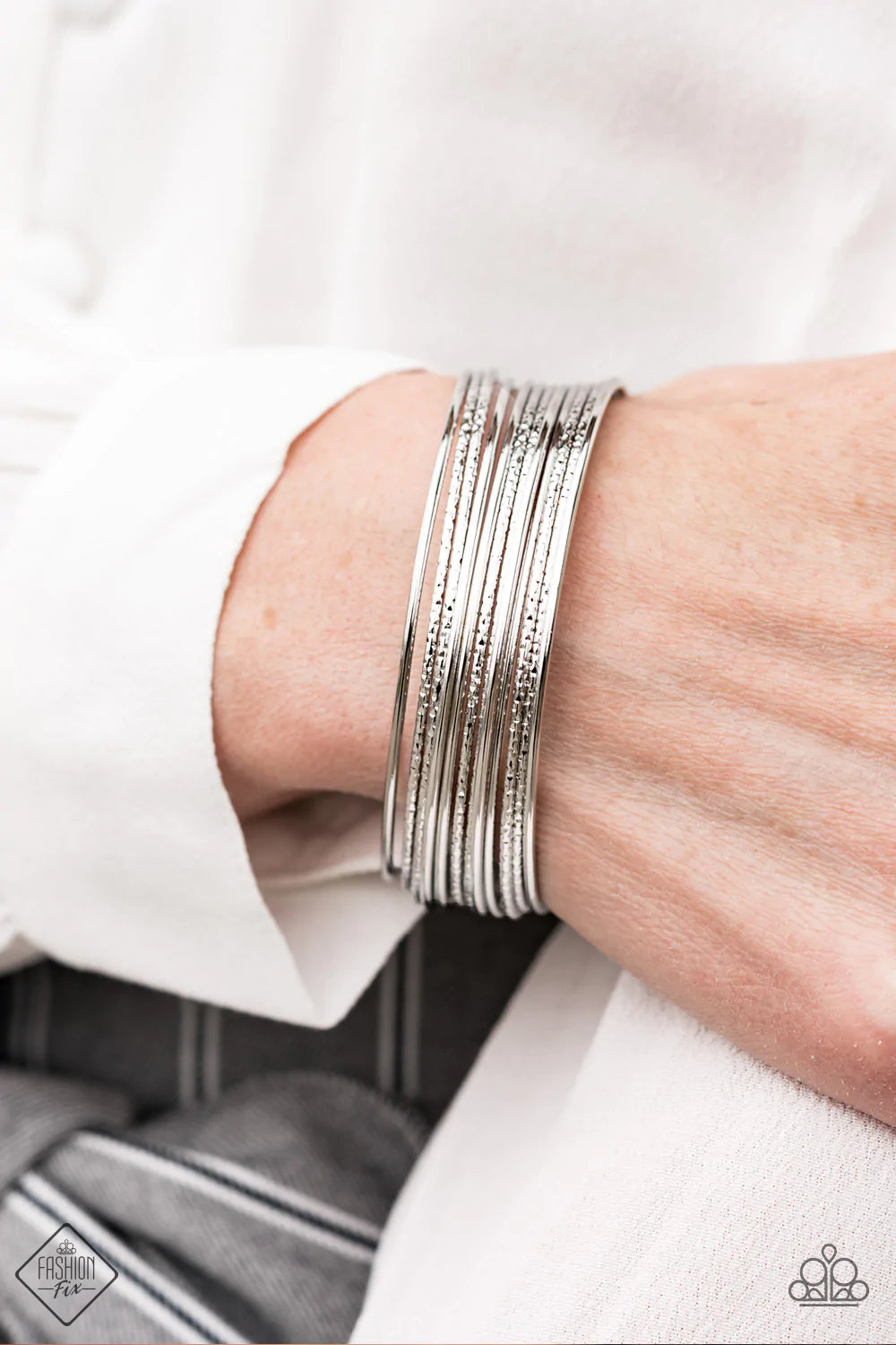 Endlessly Empress Silver Cuff Bracelet Paparazzi Accessories