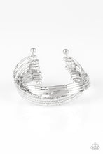 Load image into Gallery viewer, See a Pattern Silver Cuff Bracelet Paparazzi Accessories
