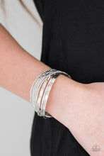 Load image into Gallery viewer, See a Pattern Silver Cuff Bracelet Paparazzi Accessories