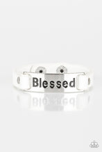 Load image into Gallery viewer, Count Your Blessings White Leather Urban Bracelet Paparazzi Accessories