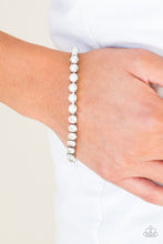 Load image into Gallery viewer, Out Like A SOCIALITE - White Pearl Rhinestone Bracelet Paparazzi Accessories