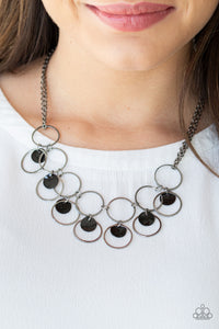 black,gunmetal,short necklace,Ask and You SHELL Receive Black Necklace
