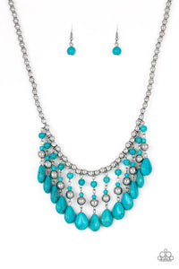 short necklace,turquoise,Rural Revival Blue Necklace