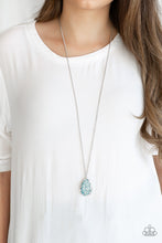 Load image into Gallery viewer, Gleaming Gardens Blue Moonstone Necklace Paparazzi Accessories