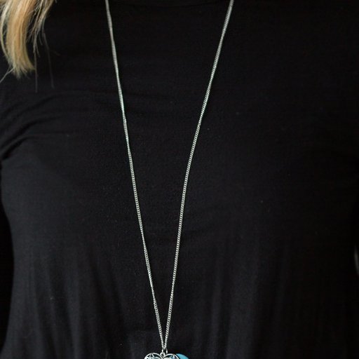 Southern Heart Blue Necklace Paparazzi Accessories