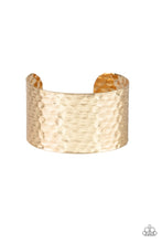 Load image into Gallery viewer, Simmering Shimmer Gold Cuff Bracelet Paparazzi Accessories