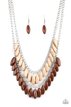 Load image into Gallery viewer, Beaded Boardwalk Brown Necklace Paparazzi Accessories