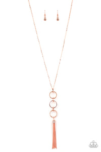 copper,long necklace,rhinestones,Diva In Diamonds Copper Necklace