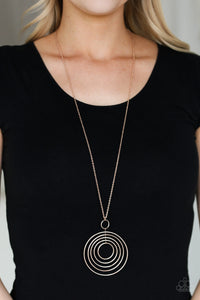 long necklace,rose gold,Running Circles In My Mind Rose Gold Necklace