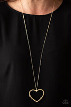 Load image into Gallery viewer, Straight From the Heart Gold Necklace Paparazzi Accessories