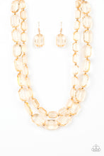 Load image into Gallery viewer, Ice Bank Gold Acrylic Necklace Paparazzi Accessories