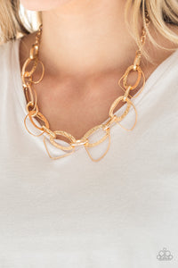 gold,short necklace,Very Avant-Garde Gold Necklace