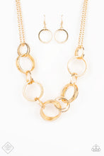 Load image into Gallery viewer, Jump Into the Ring Gold Necklace Paparazzi Accessories