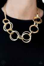 Load image into Gallery viewer, Jump Into the Ring Gold Necklace Paparazzi Accessories