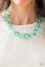 Load image into Gallery viewer, Ice Queen Green Acrylic Necklace Paparazzi Accessories