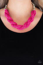 Load image into Gallery viewer, Savannah Surfin Pink Seed Bead Necklace Paparazzi Accessories