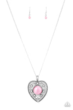Load image into Gallery viewer, One Heart Pink Moonstone Necklace Paparazzi Accessories