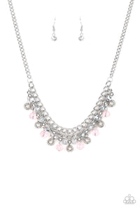 pink,short necklace,Party Spree Pink Necklace