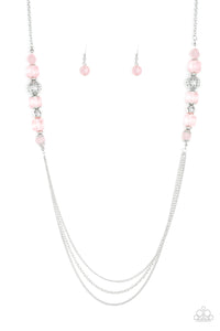 long necklace,pink,Native New Yorker Pink Necklace