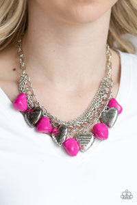 Hearts,pink,Change of Heart Pink Necklace