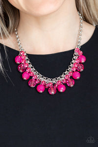 short necklace,Fiesta Fabulous Pink Necklace