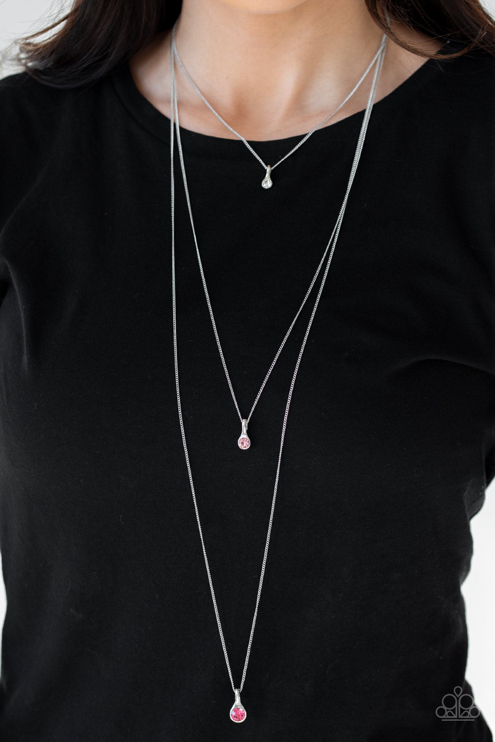 Crystal Chic Pink Necklace Paparazzi Accessories