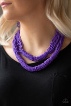 Load image into Gallery viewer, Right As Rainforest Purple Seed Bead Necklace Paparazzi Accessories