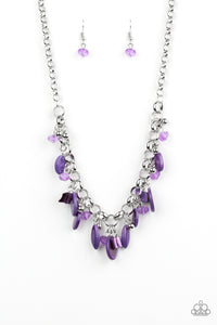 purple,short necklace,I Want To Sea The World Purple Necklace
