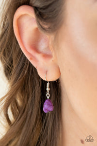 crackle stone,purple,short necklace,Quarry Trail Purple Necklace