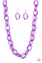 Load image into Gallery viewer, Ice Queen Purple Acrylic Necklace Paparazzi Accessories