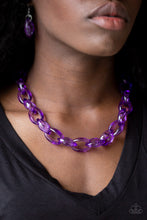 Load image into Gallery viewer, Ice Queen Purple Acrylic Necklace Paparazzi Accessories