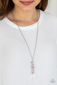 long necklace,Pearls,purple,Teardrop Serenity Purple Pearl Necklace