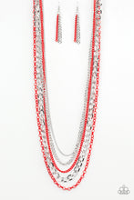 Load image into Gallery viewer, Industrial Vibrance Red Necklace Paparazzi Accessories