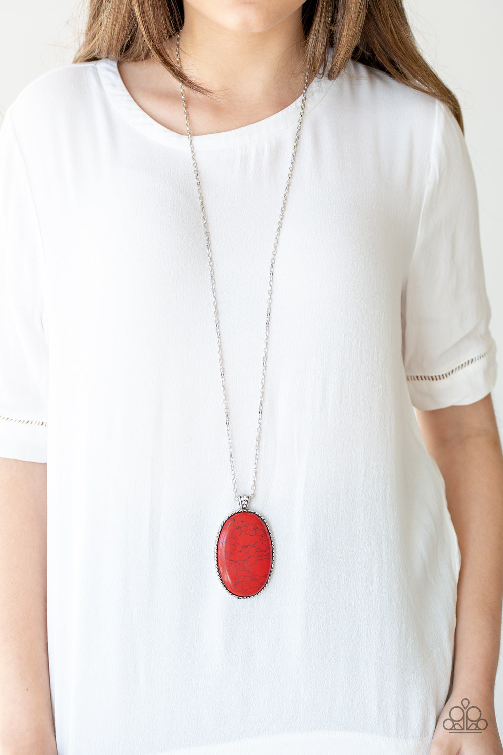 Stone Stampede Red Stone Necklace Paparazzi Accessories