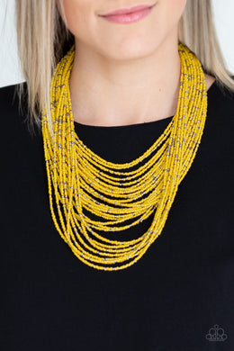 Rio Rainforest - Yellow Seed Bead Necklace Paparazzi Accessories