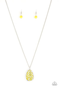 long necklace,moonstone,yellow,Gleaming Gardens Yellow