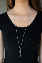 Load image into Gallery viewer, The Magic Key Silver Necklace Paparazzi Accessories