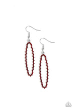 Load image into Gallery viewer, A Little Glow-Mance Red Rhinestone Earrings Paparazzi Accessories